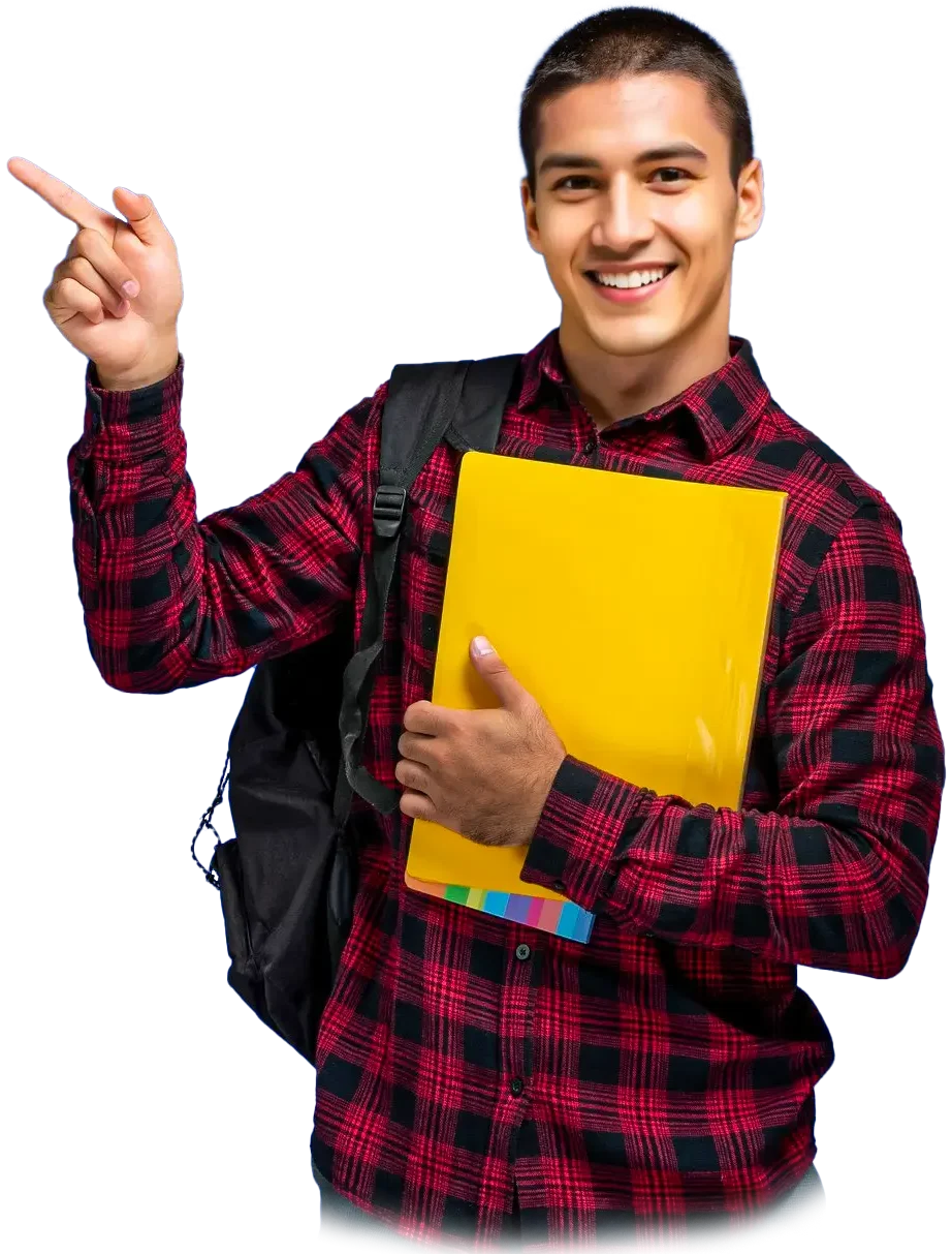 Postulante preparándose para el examen de admisión